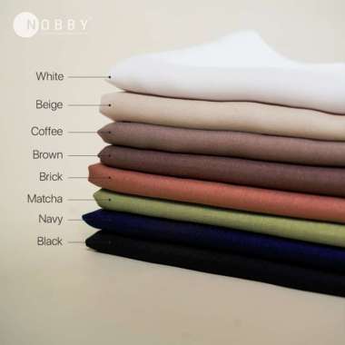 Nobby Hajeera Scarf | Hijab Segi Empat Polos Bahan Rose Foile Coffee