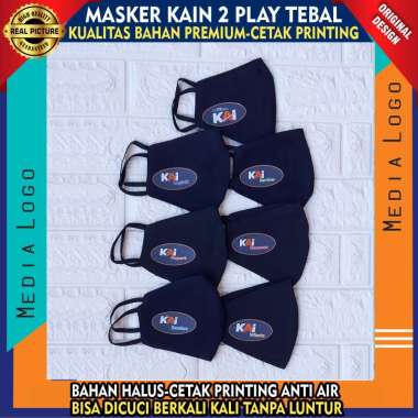 Ready Stok Masker Kain Printing Logo KAI (Bisa dicuci dan Tidak Luntur) Kai Commuter