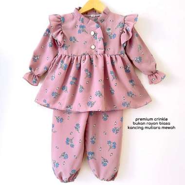 SET CRINKLE POPPY 1-2 tahun blue