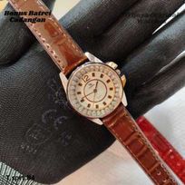 JAM TANGAN WANITA VINAROSE MODEL KASUAL CASE PERMATA FASHION CEWEK GADIS REMAJA DEWASA KOREAN STYLE BAHAN TALI KULIT - BONUS BATREI CADANGAN VR649372