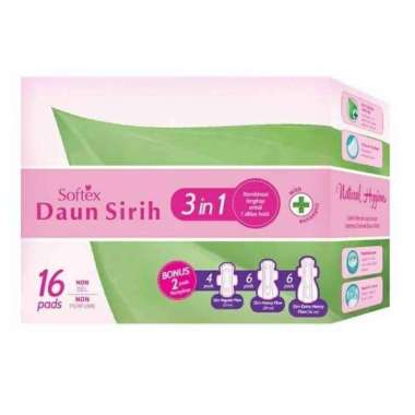 SOFTEX Daun Sirih 3 In 1 16 pads
