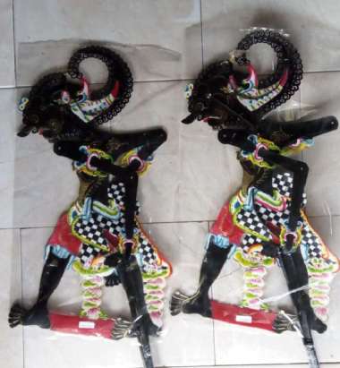 wayang kulit standar dalang biasa - bima werkudara werkudoro - hitam