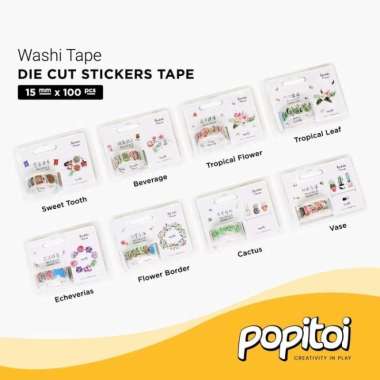 Washi Tapes: Die Cut Petal Series (Single) 15 mm x 100 petals Echeverias