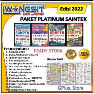 [Saintek Platinum] Paket Buku Wangsit Spoiler Utbk Sbmptn 2022 Ready