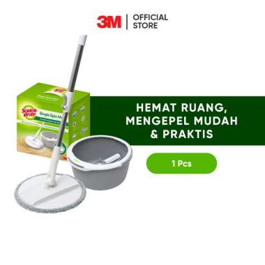 3M Scotch-Brite Alat Pel Lantai Putar Kecil Single Spin Mop T6 - 4L - 1 pcs Spin Mop