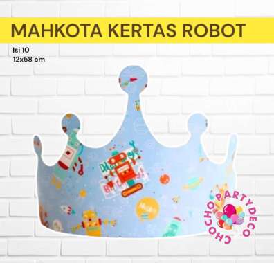 Topi Ulang Tahun ROBOT / Mahkota Pesta Robot Mahkota KRTS ROBOT