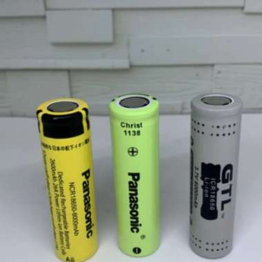 baterai cas 18650 panasonic 6000 mah 3.7 v- baterai cas ncr 18650 .2pc Multicolor