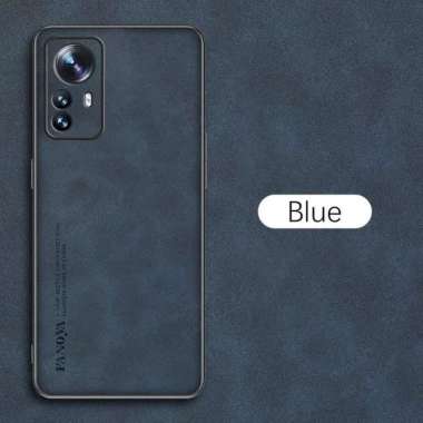 Luxury Nappa Leather Case Xiaomi 12 Lite 5G Blue