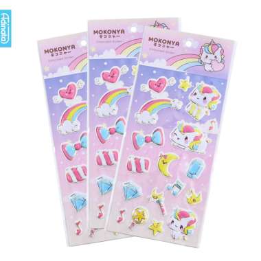 Mokonya Embossed Stickers 2350-6128 - Adinata / Sticker