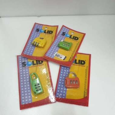 gembok koper nomer solid/gembok kecil murah/lock combination Multicolor