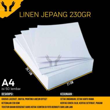 kertas linen a4 230 gr isi 50 lembar / kertas linen jepang 230 gr a4 Multicolor
