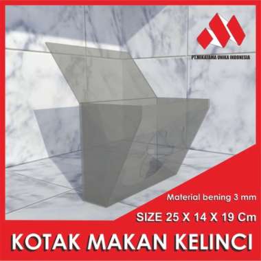 Akrilik Kotak Makan Hewan Kelinci/hewan peliharaan Multicolor