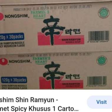 nongshim shin ramyun mushroom 1 karton isi 30