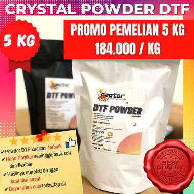 tepung powder dtf lem bubuk dtf crystal soft 5 kg kualitas premium Multicolor