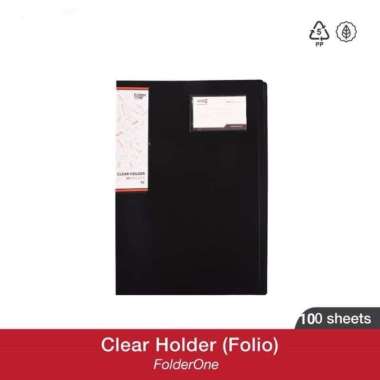Map Clear Holder/ Map Dokumen Folio 100 lembar/ Sheets OZ Merah