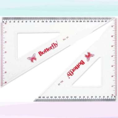 Mistar/ Penggaris Plastik Segitiga Set No. 10