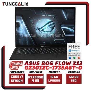 ASUS ROG Flow Z13 GZ301ZC RTX 3050 i7 12700H 120Hz TOUCH 16GB W11+OHS