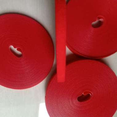 velcro magic tape kasar halus 10m lebar 1cm(red) Multicolor