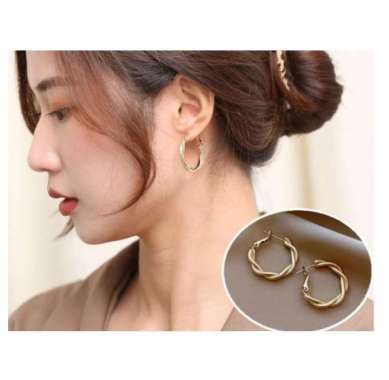 Anting model korea bulat Fashion earrings
