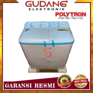 MESIN CUCI 2 TABUNG POLYTRON PWM 8073 TWIN TUBE POLYTRON PWM-8073