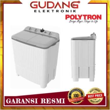 MESIN CUCI 2 TABUNG POLYTRON PWM-1076 HIJAB POLYTRON PWM 1076 TWINTUBE