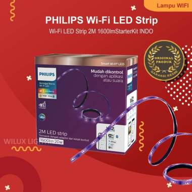 Led Strip RGB WiFi Philips 2m Paket (Adaptor + Kotak Kontrol)