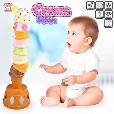 mainan edukasi anak 3/4/5/6/7 tahun | mainan es krim es kriman cewek Multicolor