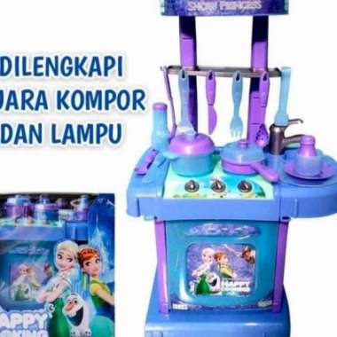 mainan anak kitchen set happy cooking masak masakan ada suara Multicolor