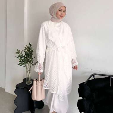 DRESS WANITA Deana Outer Brukat / Outer Brukat / Outer kondangan Broken White