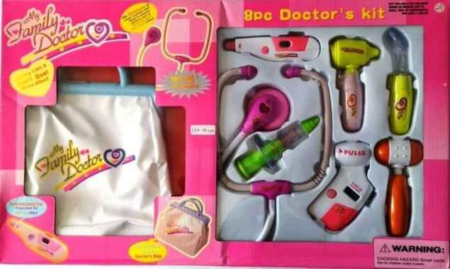 mainan dokter dokteran nyala doctor set lengkap suntikan stetoskop Multicolor