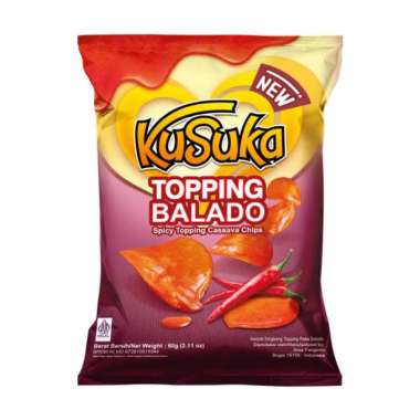 KUSUKA Keripik Singkong Topping Balado 60 gr