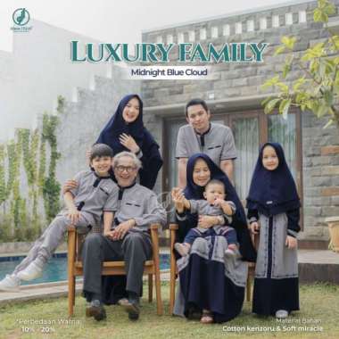 SARIMBIT LUXURY FAMILY SERIES - Midnight Blue Cloud - ALWA HIJAB Varian Based Information Semua Ukur