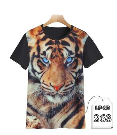 Baju Harimau Sumatera Printing 3D Baju Anak Harimau MAUNG #LP3D-263 - DEWASA DEWASA - M