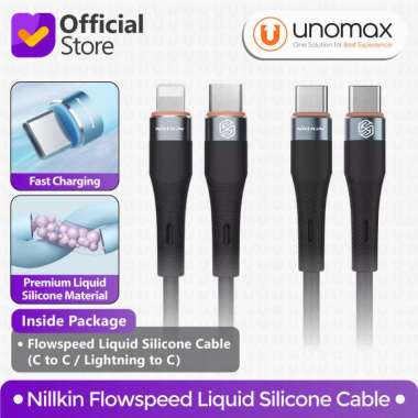 Cable Data Nillkin USB-C to Lightning PD 27W / USB-C to USB-C PD 60W Flowspeed Liquid Silicone Charg