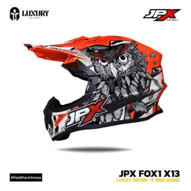 Helm Trail - Helm JPX FOX1 - X13 - LUCKY SEVEN - Offroad - Cross XL F.RedGloss