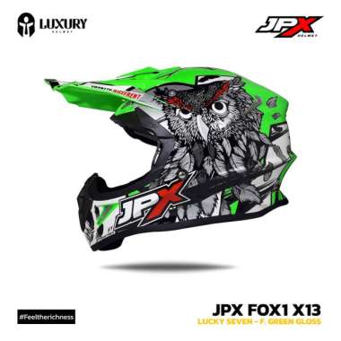 Helm Trail - Helm JPX FOX1 - X13 - LUCKY SEVEN - Offroad - Cross L F.GreenGloss