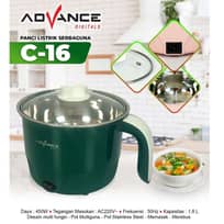 Advance C-16 Panci Listrik Multifungsi 1.5L Panci Kukusan Steamer Jumbo Panci Eletrik