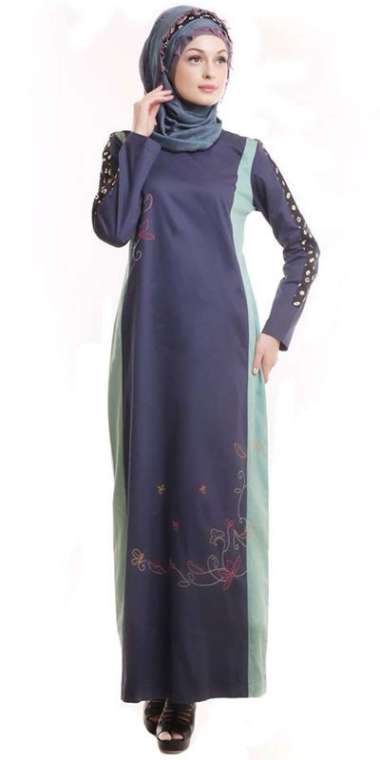 Gamis Brand Azka GS60 Navy Multicolor
