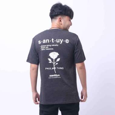 Heyho - Santuy TShirt Flower Bad Grey - xl