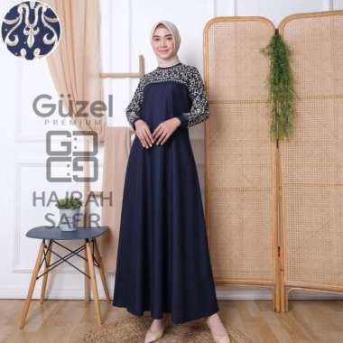 gamis pesta Guzel Hajrah safir original fashion muslim L Navy