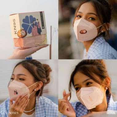 Masker FIVECARE KN95 Earloop 6ply The City Series Box isi 15s SEOUL