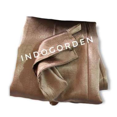 Gorden Blackout Polos Imfort Abu Tua Serat Safron 150 cm x 150 cm coklat milo