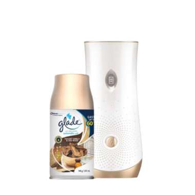 Glade Matic Spray Device Set Free Refill Vanilla & Oudwood [225 mL] Pengharum Ruangan Elektrik