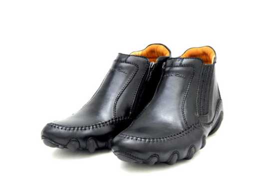 Justin Otto Official Sepatu Loafers Boots Pria Cowok Porsche 178 Terlaris Best Seller 39 HITAM