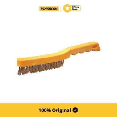 Krisbow Scratch Brush Sikat Kawat Kuningan 4 Baris