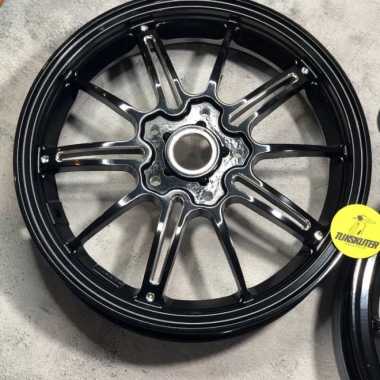 Velg Model Maru'S Drag Hitam Depan Belakang Vespa Sprint Prima S Lx Multicolor
