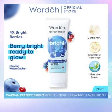 Wardah Perfect Bright Night Moisturizer 20ml - Cream Malam