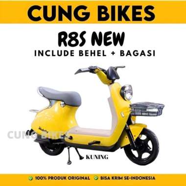 SEPEDA LISTRIK UWINFLY D8S- R8S New Behel dan Bagasi Orange