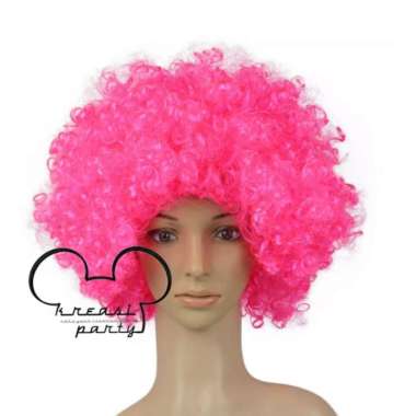 Wig Pink / Wig Kribo / Wig Badut / Rambut Palsu / Rambut Cosplay Multicolor