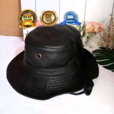 SPV Topi rimba kulit - topi pecinta alam - topi kulit asli